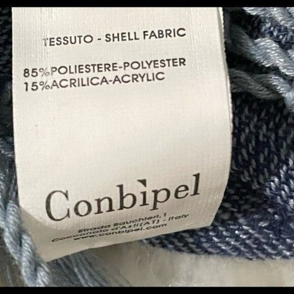 Conbipel Blue Fringe Scarf - Picture 7 of 15